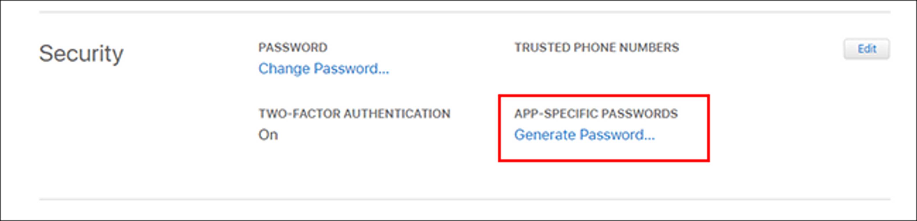 App-specific passwords