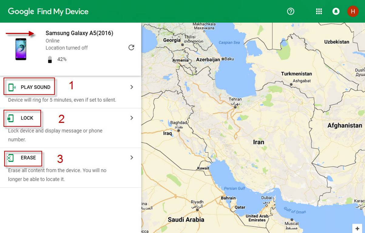 آدرس از روی جیمیل