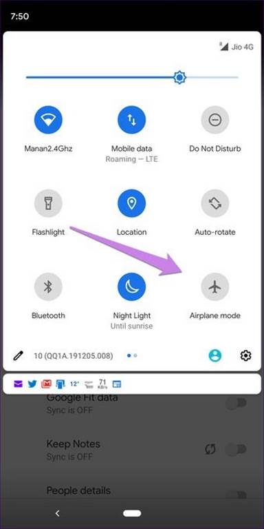 خاموش کردن فلایت مود