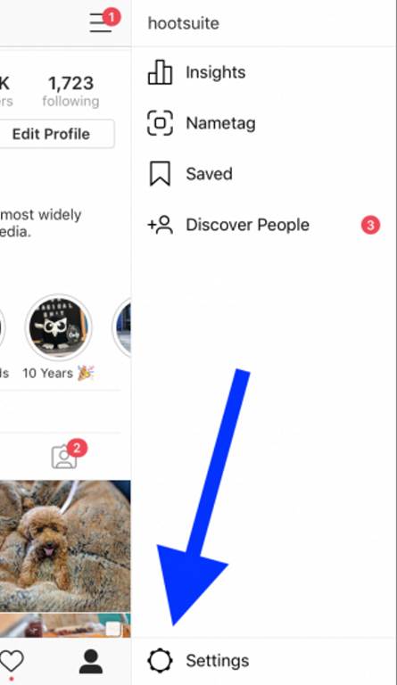 تنظیمات اینستاگرام