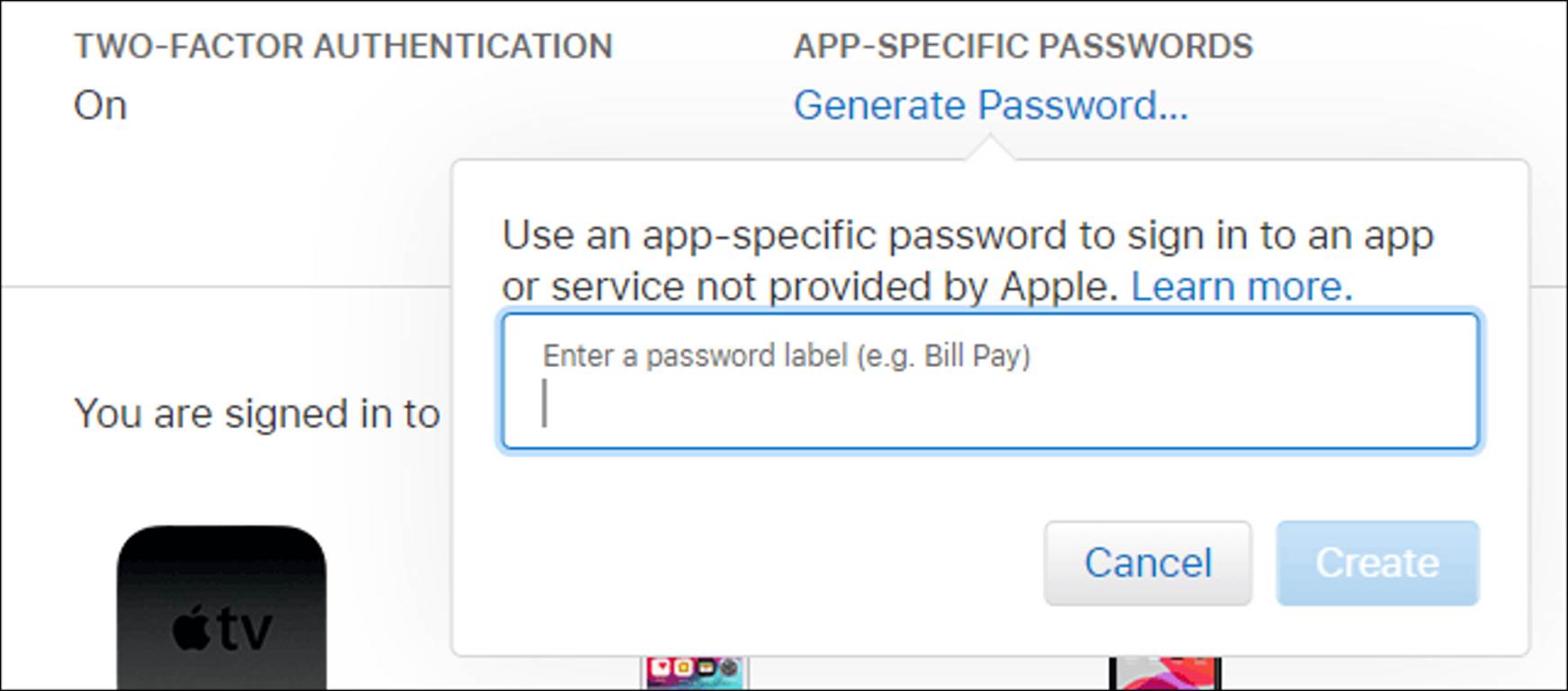 password description