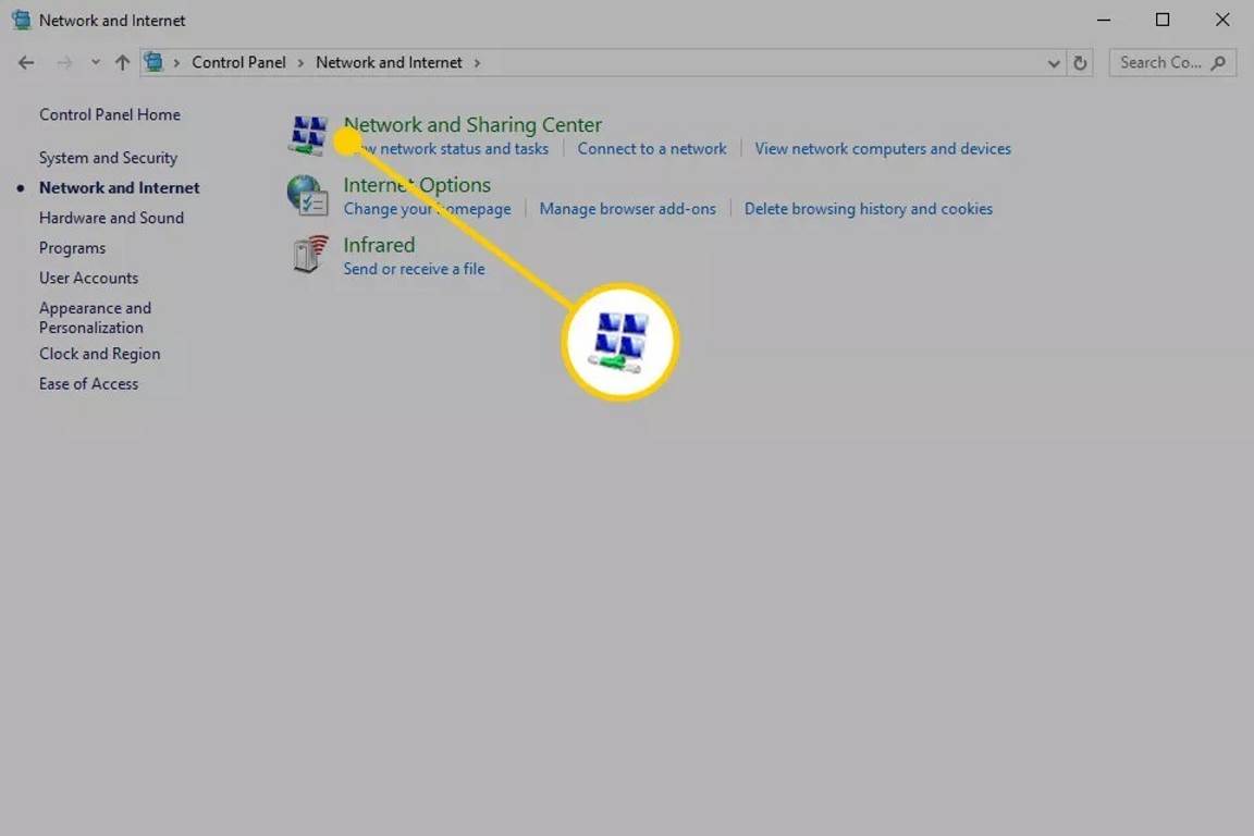Network and Sharing Center