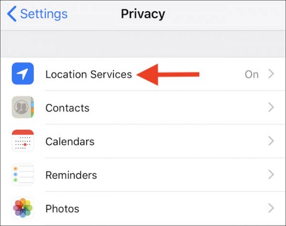 خدمات لوکیشن آیفون