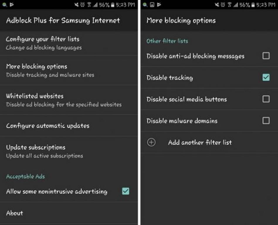 Adblock Plus for Samsung Internet 