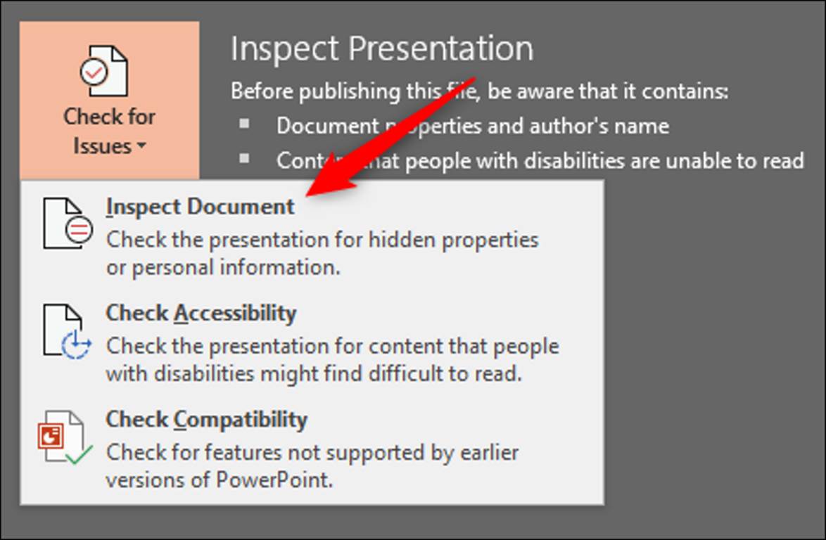 Inspect Document